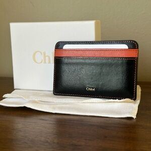 Chloe Leather Colorblock Card Holder Full Set